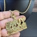 Cz Micro Pave Yung Boss Pendant w/ Rope Chain