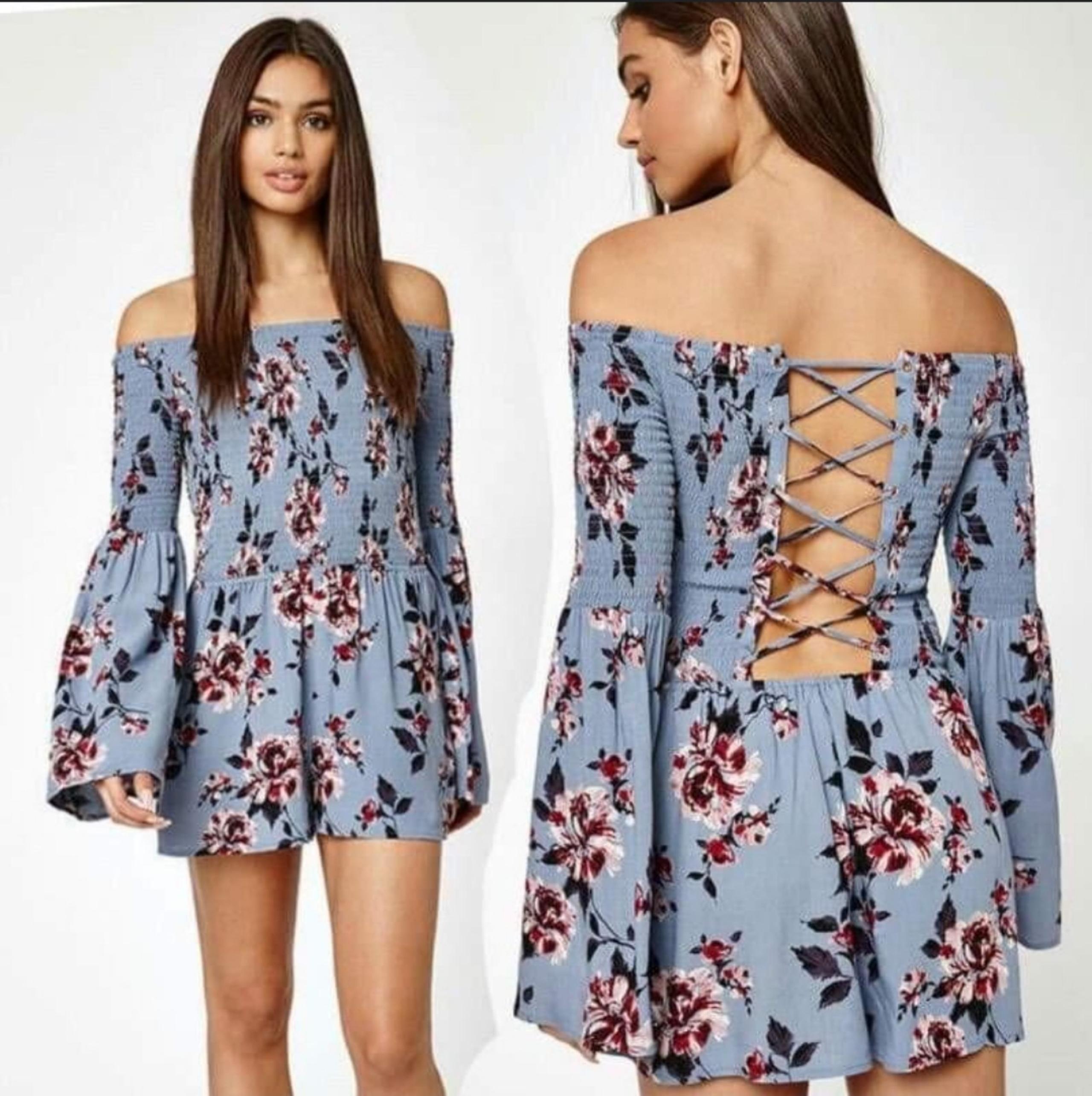 Kendall & Kylie Floral Print Romper Sz L