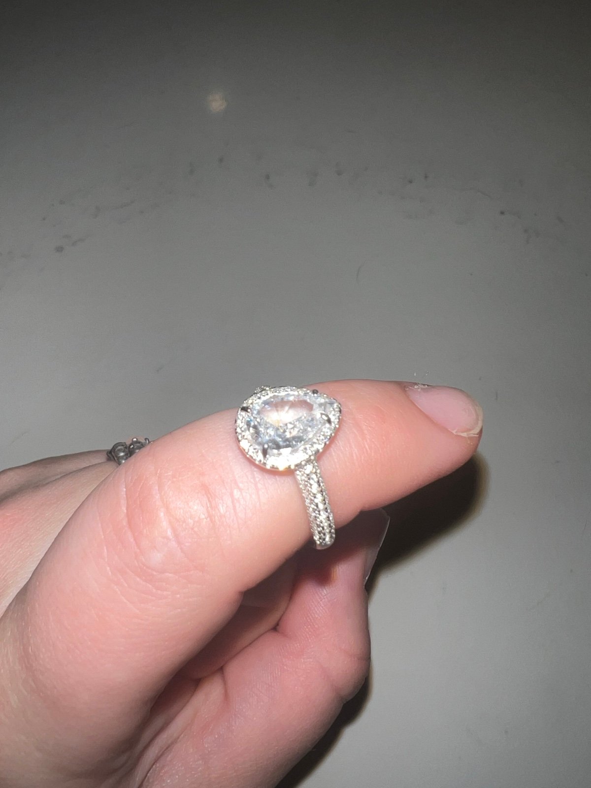 Moissanite engagement ring