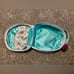 American Girl Bitty Baby Bundle Paisley Case Outfit Bib Pink Purple Wristlet