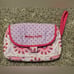 American Girl Bitty Baby Bundle Paisley Case Outfit Bib Pink Purple Wristlet