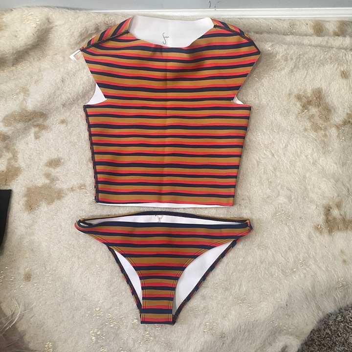 Seea Two Piece Multicolor Reversible Swimsuit Size M / L