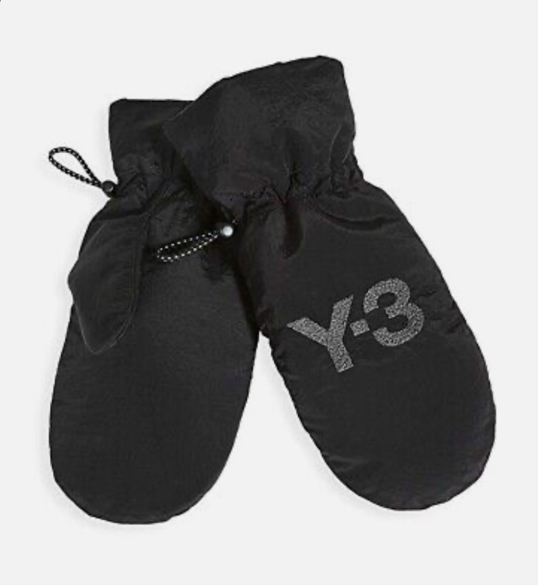 Y-3 YOHJI YAMAMOTO x ADIDAS CH3 BLACK LOGO UNISEX MITTENS GLOVES *NEW 2020 SZ S