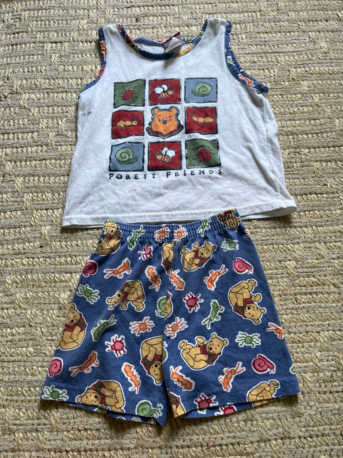 Vintage Winnie the Pooh “forest friends” two piece matching set