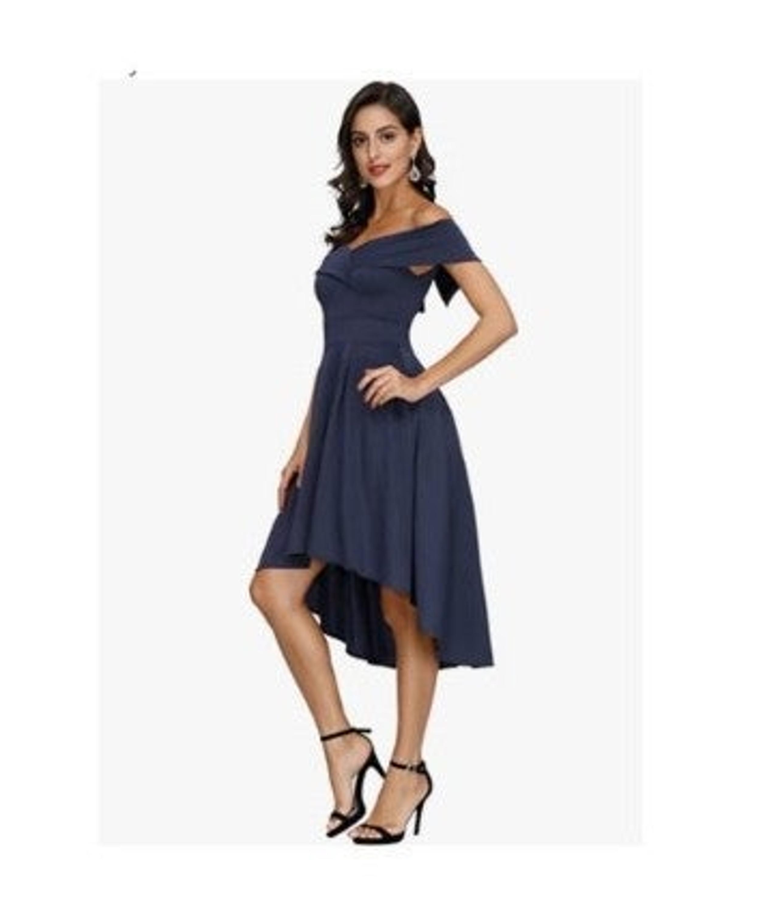Women's Off Shoulder High Low A Line Party Cocktail Dress Size Large