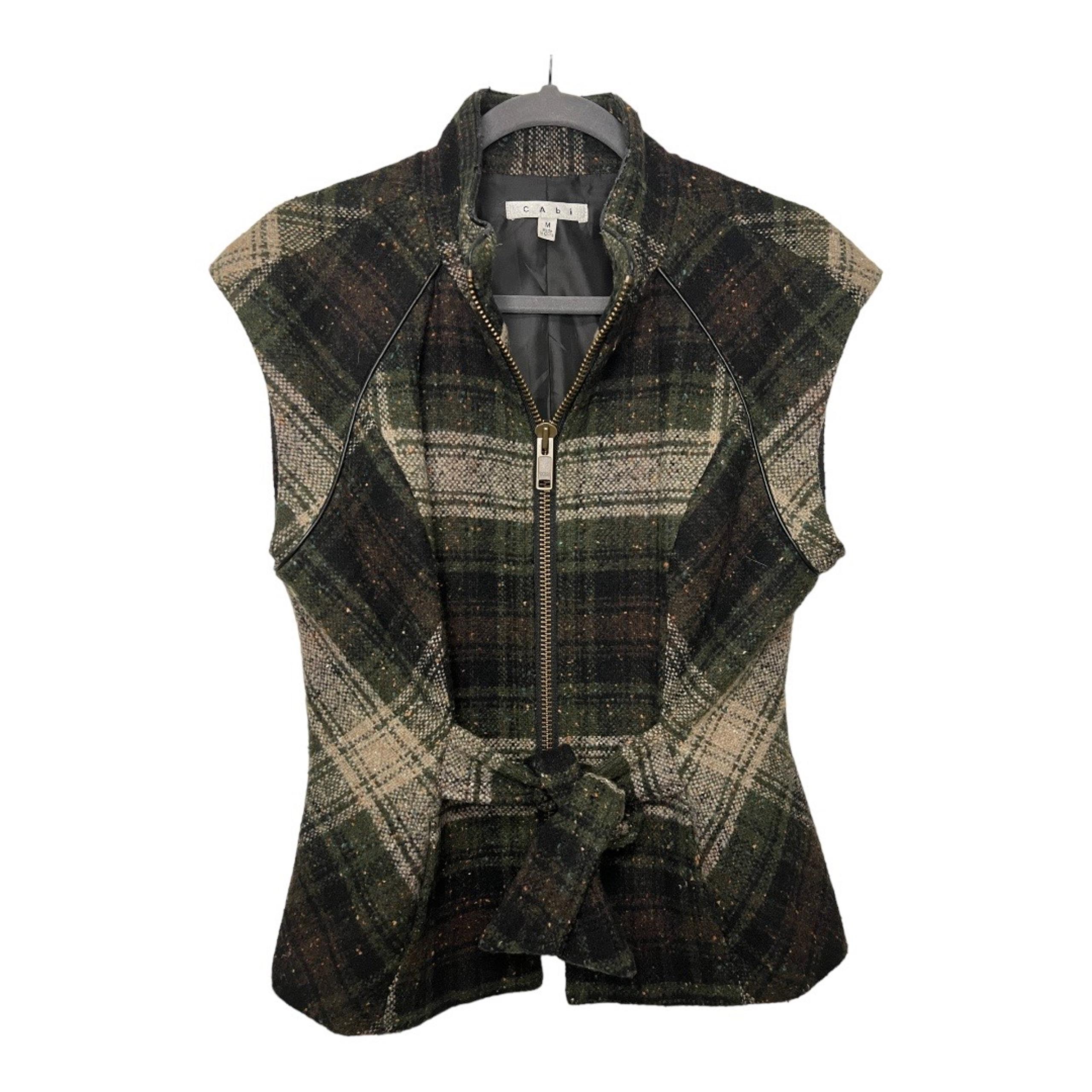 Cabi All Tied Up Women's Wool Blend Sleeveless All Tied Up Tweed Vest SZ M 611