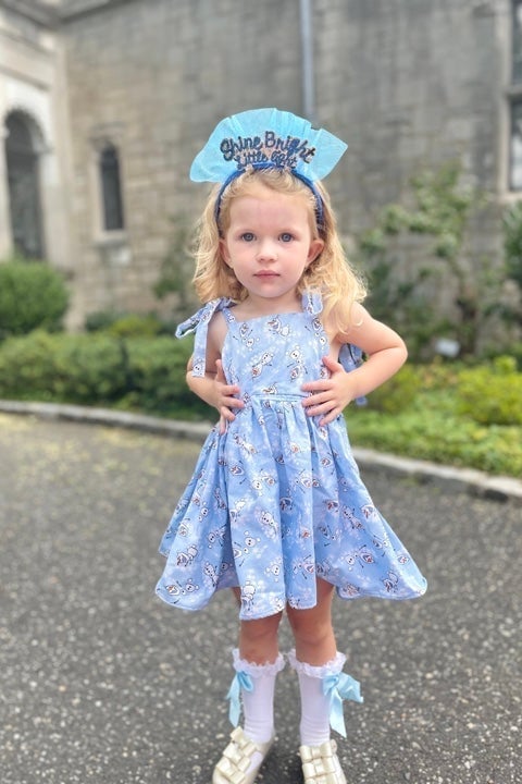 SALE New York Couture One of a Kind Kids Disney Frozen Olaf Pinafore Dress