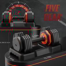 Adjustable Dumbbell Set with Metal Handles for Exercise and Fitness
