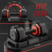 Adjustable Dumbbell Set with Metal Handles for Exercise and Fitness