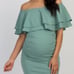 Pinkblush Sage Off Shoulder Fitted Maternity Dress size M
