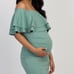 Pinkblush Sage Off Shoulder Fitted Maternity Dress size M