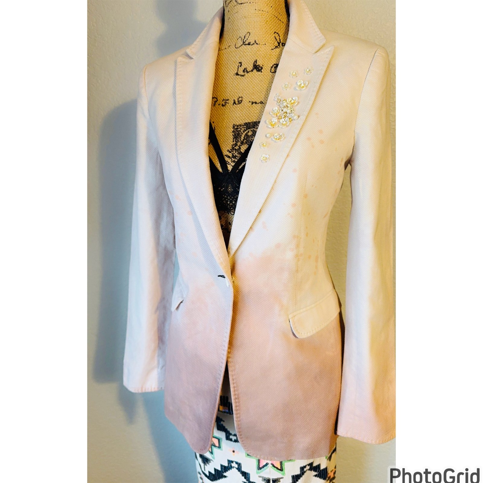 Rag & Bone Hand Painted Jeweled Blazer