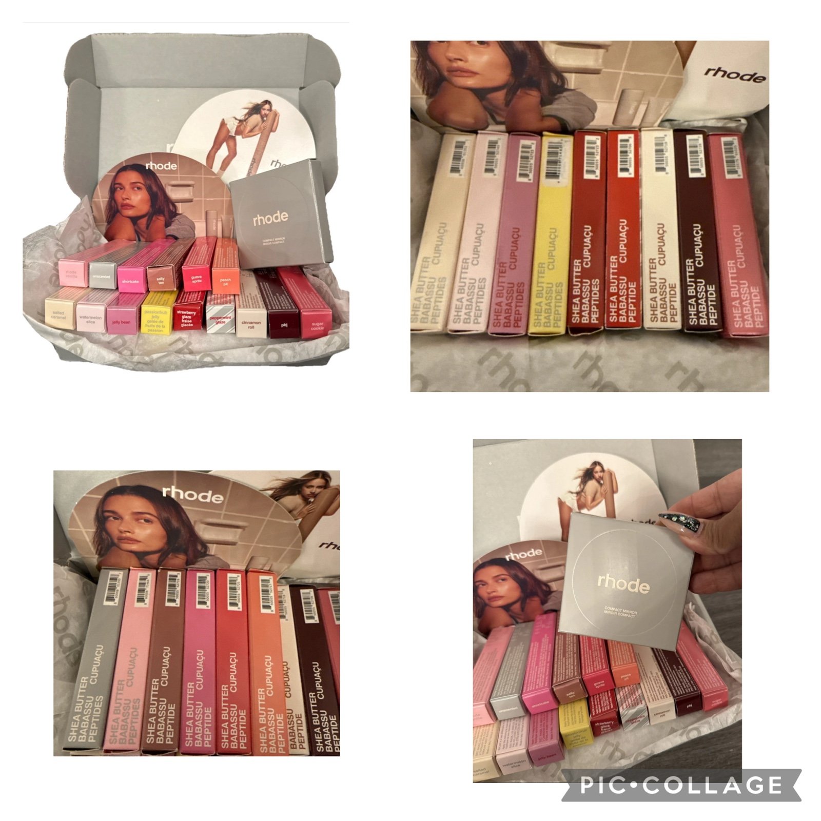 Rhode Lip Tint/Glaze Set And Rhode Brand Compact Mirror