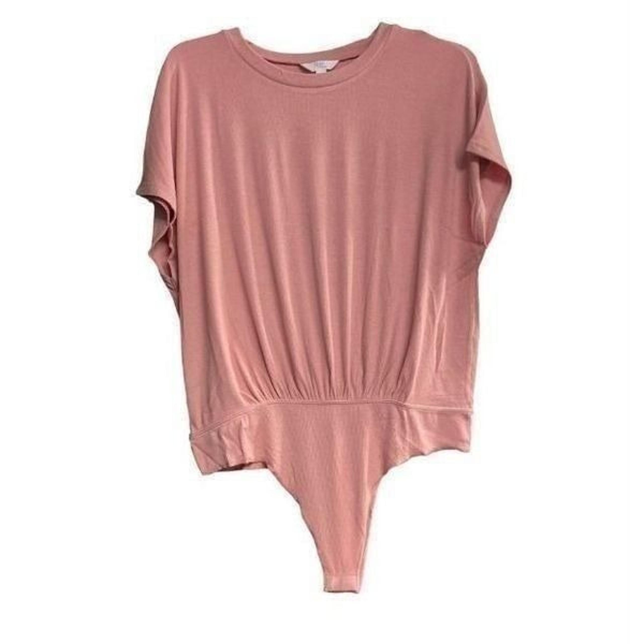 TIME AND TRU Drop Shoulder Bodysuit Pink Size X-Large