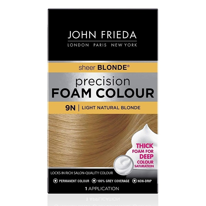 John Frieda Sheer Blonde Precision Foam Colour 9N Hair Color Kit Light Natural..
