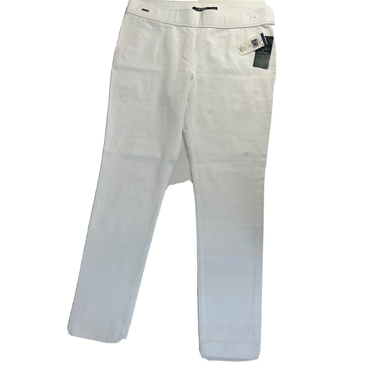 New Lauren Ralph Lauren Womens 14 Ponte Knit Leggings Skinny Pants White