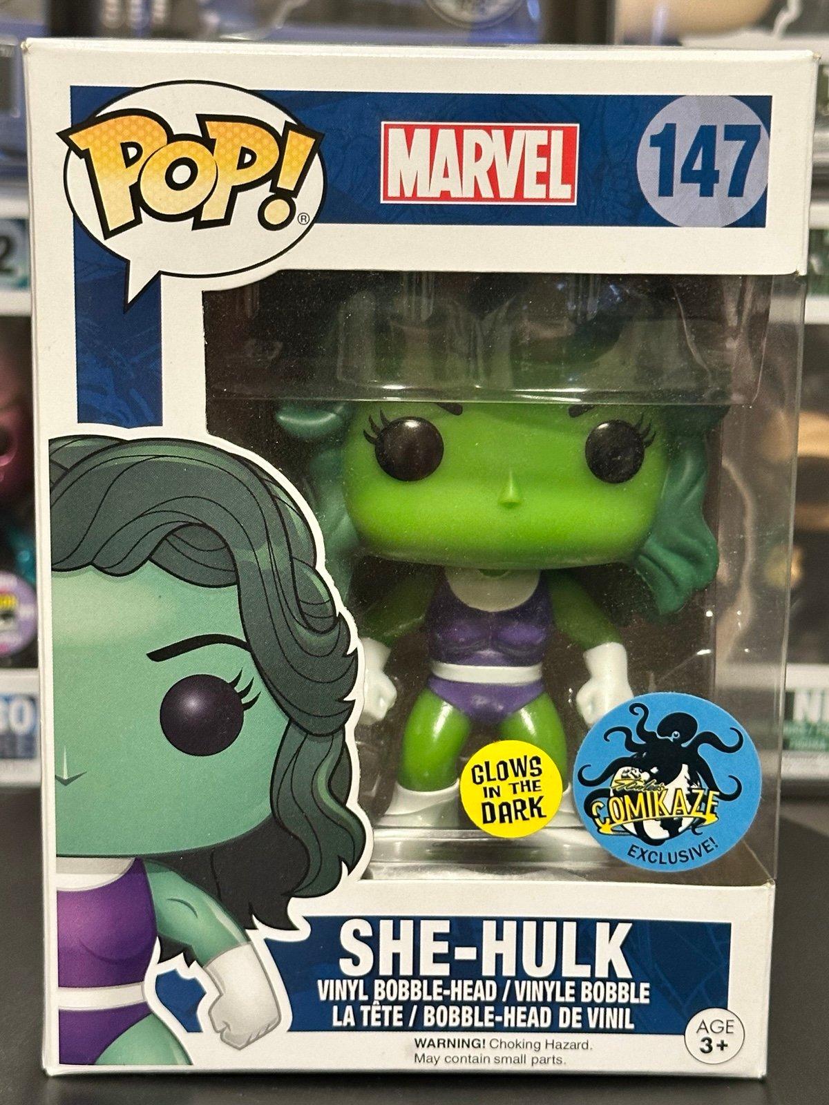 Funko Pop! Marvel She-Hulk Vinyl Bobble-Head (147) Glows In The Dark