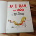 Dr. Seuss If I Ran the Zoo Book and Cassettes