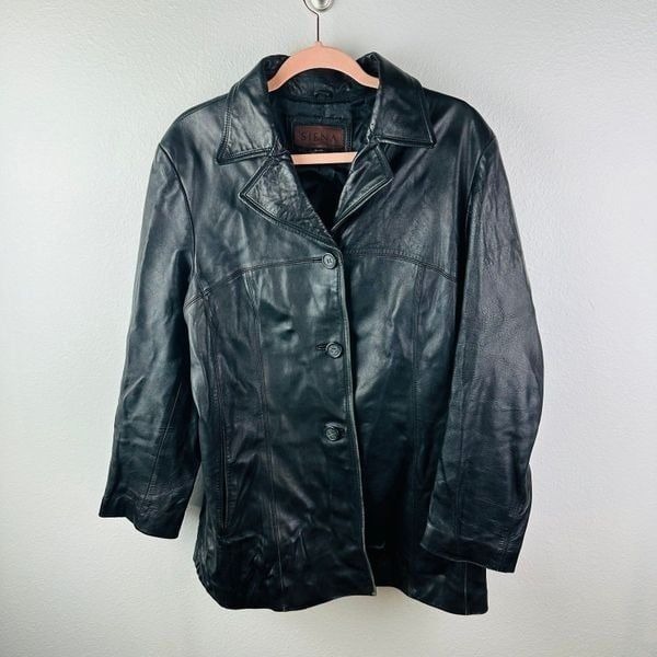 Siena Black Soft Leather Jacket Size XL Women’s