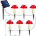 Waterproof Solar Mushroom Lights Outdoor Decor, 8 Modes for Garden.