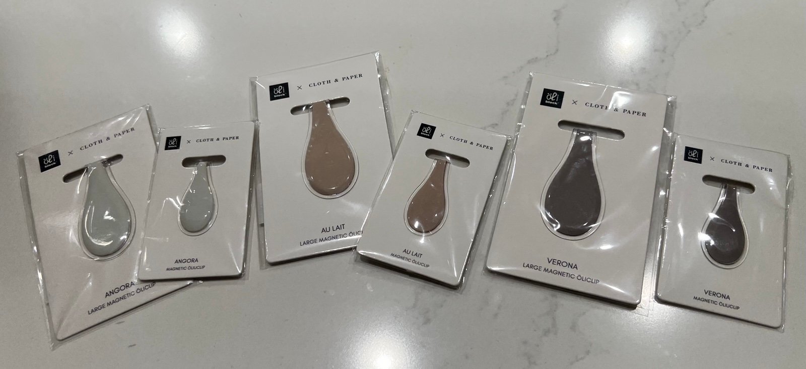 Listing for @Marpar93 6 ct OliClip/Oliblock Cloth & Paper Au Lait Verona Angora