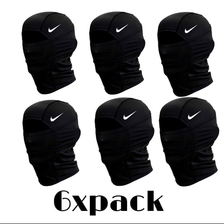 Nike Ski Mask Balaclava Hydro Hood Black Combat Pro Logo One Size (New)(6x)Pack