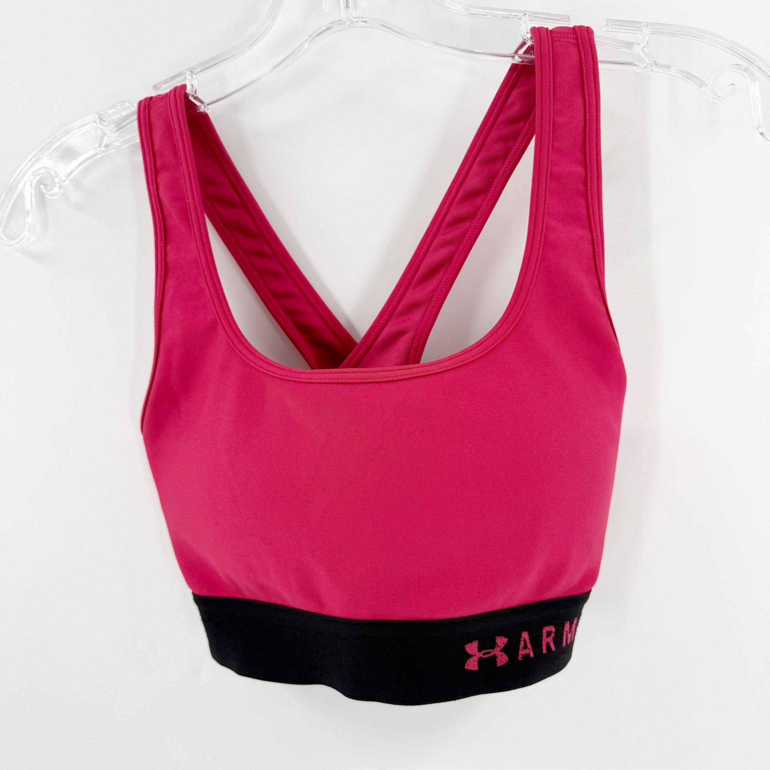 Under Armour Dusty Red Racerback Removable Padded Sports Bra Women's Size Medium