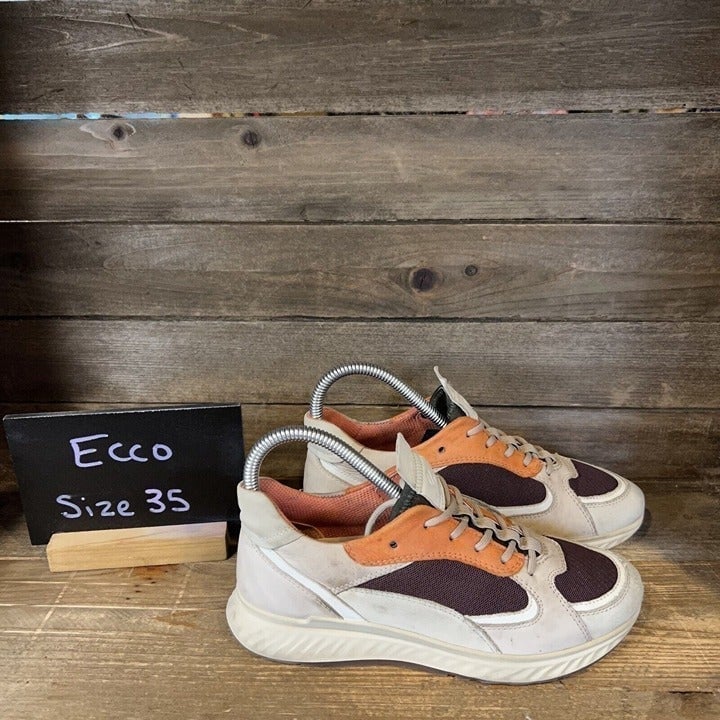 Childrens Big Kids Ecco Leather Comfort Walking Shoes Sneakers EUR 35 US 2.5-3 Y