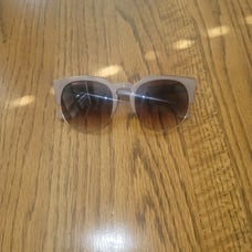 Balenciaga Pink Rose Mauve Blush Creme Gold Rim Sunglasses