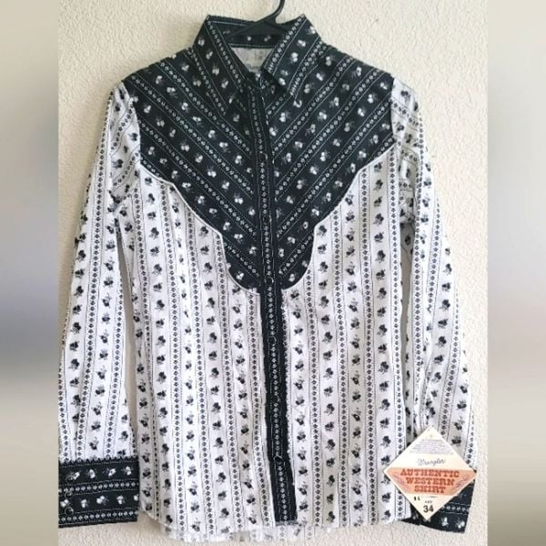 Vintage wrangler authentic western shirt