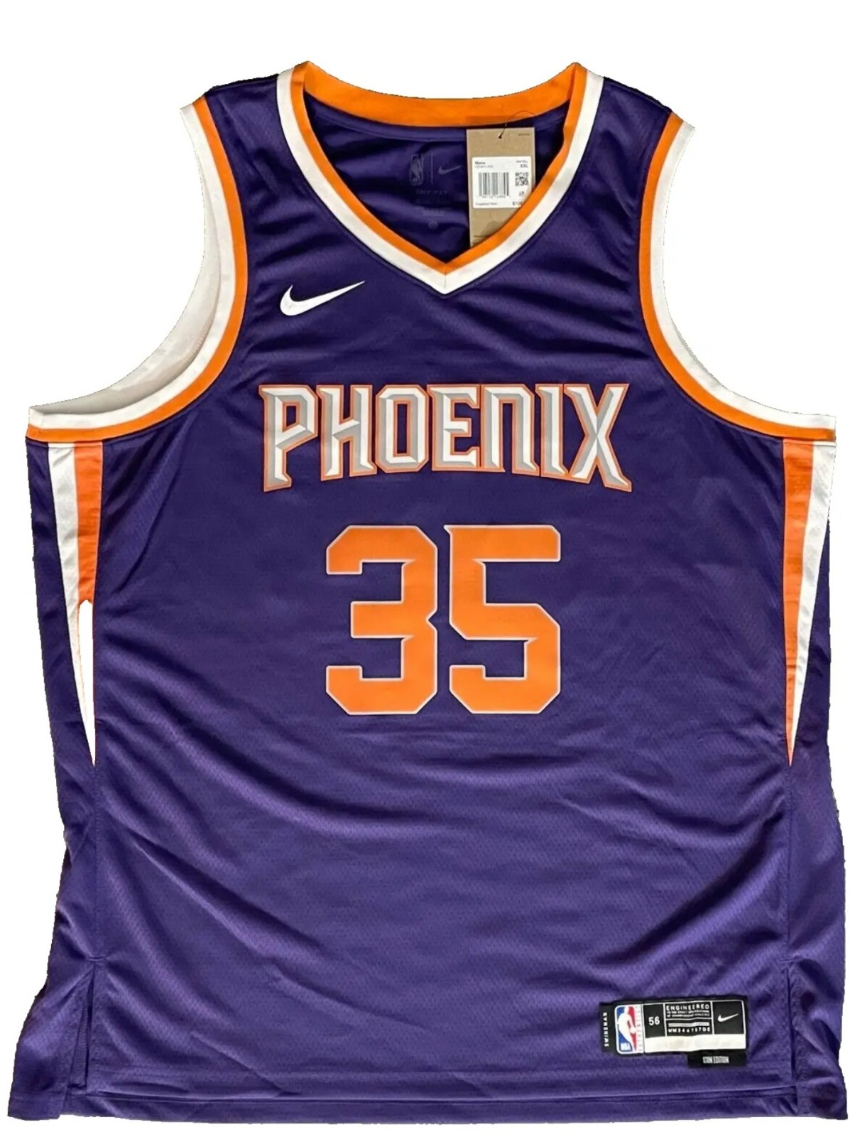 Nike Kevin Durant Phoenix Suns Icon Edition Swingman Jersey Sz 2XL/56 FB1811-570