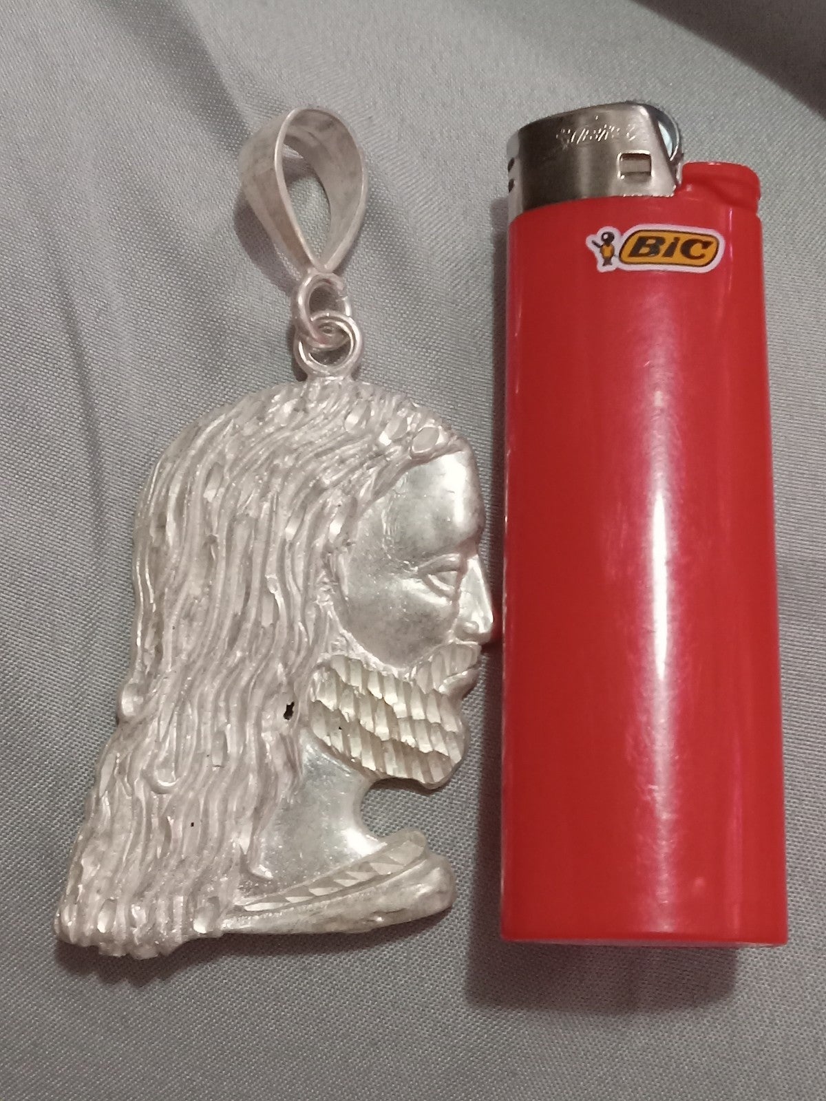 Sterling silver Jesus charm