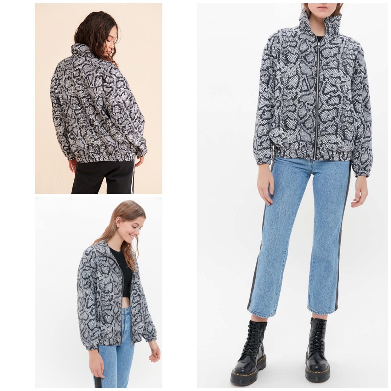 UO Nathan Snakeskin Reptile Jacket