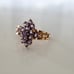 Vintage 10K Tanzanite Cluster Chain Link Ring