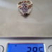 Vintage 10K Tanzanite Cluster Chain Link Ring