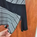 Vintage 90s/Y2K Black & White Striped Stretchy Cowl Neck Halter Top