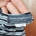 Vintage 90s/Y2K Black & White Striped Stretchy Cowl Neck Halter Top