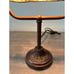 Vintage Tiffany Style Bankers Desk Lamp Stained Glass Rose Design