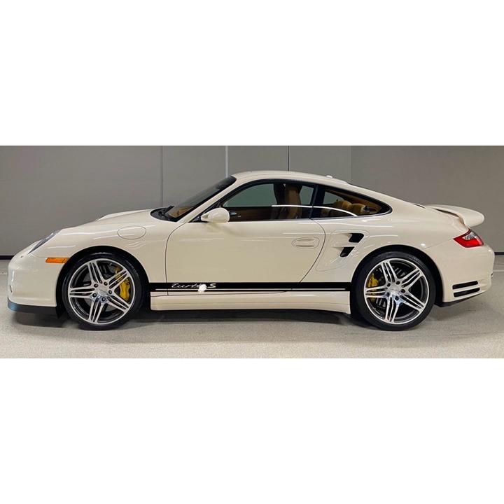 Custom Turbo S Triple Stripe Side Decals Set For Porsche 911 2005-2011 TURBO 997