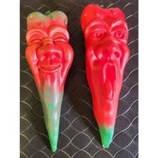 Red Chili Pepper Anthropomorphic Faces Signed By Artist R. Vandamme 1996 Set