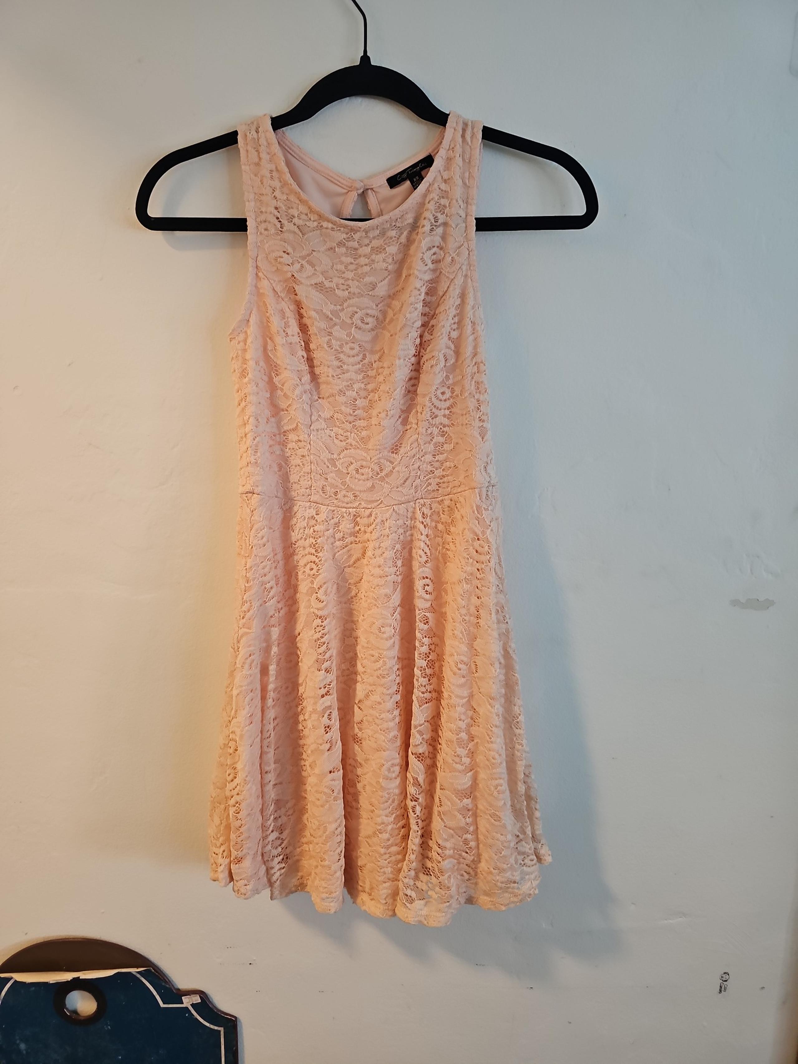 Pink Lace Skater Dress