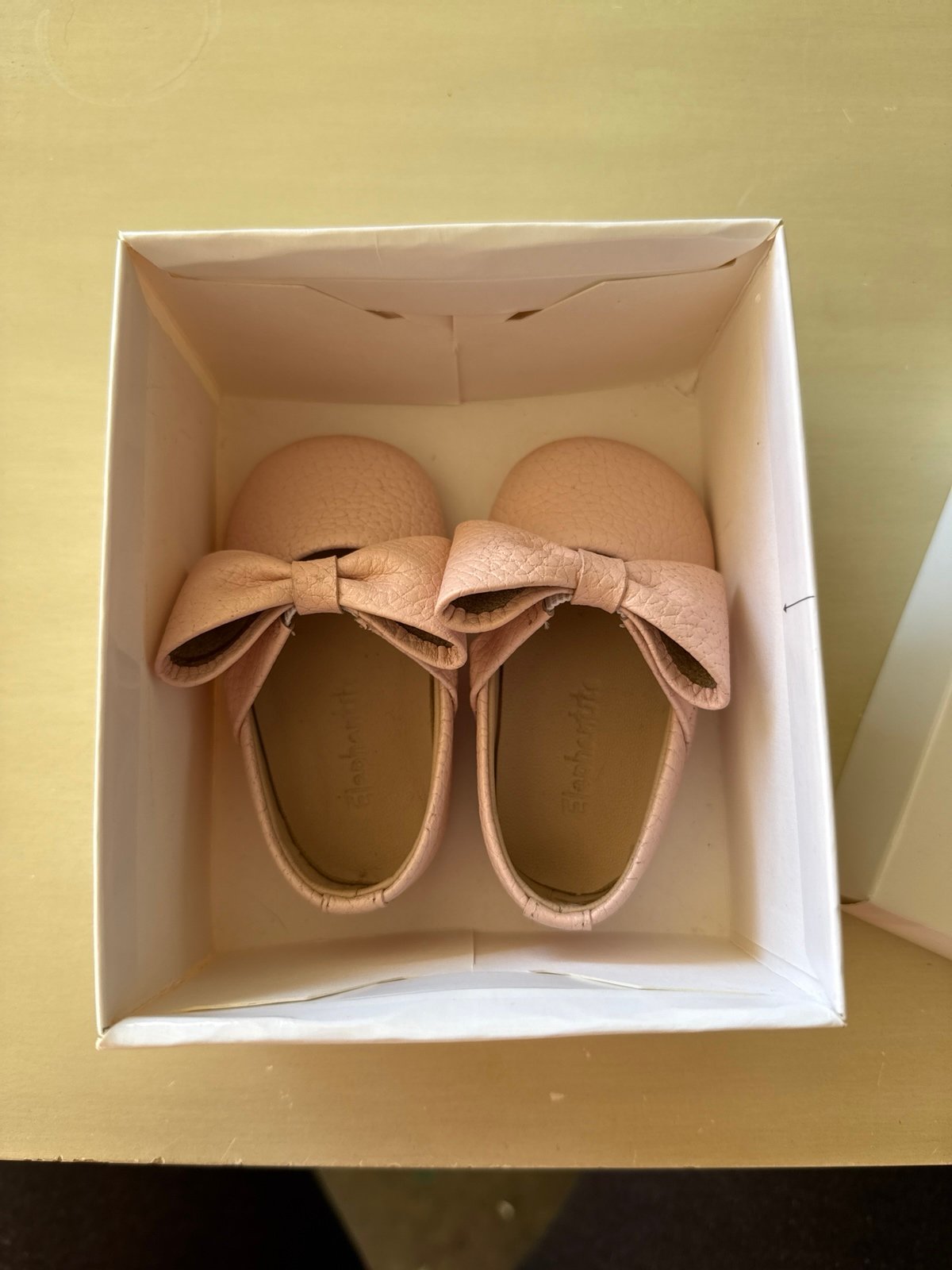 Elephantito Mary Jane blush baby shoes. Size 2