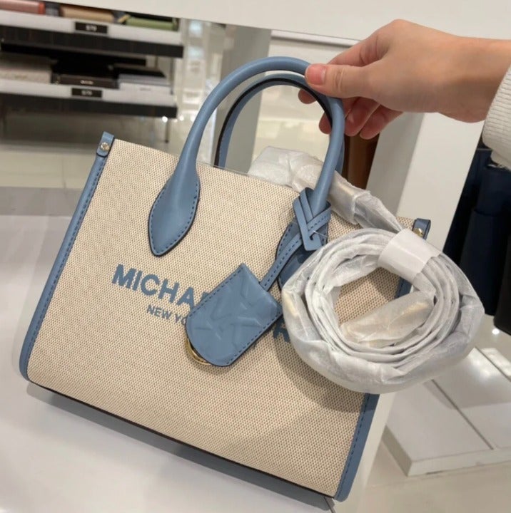 Michael Kors Mirella Small Shopper Tote/Crossbody on sale Bag/Chambray