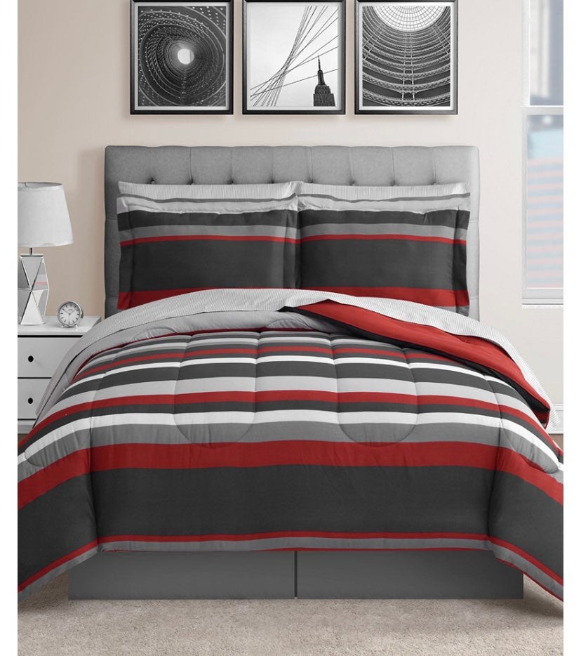 8 pc reversible comforter set