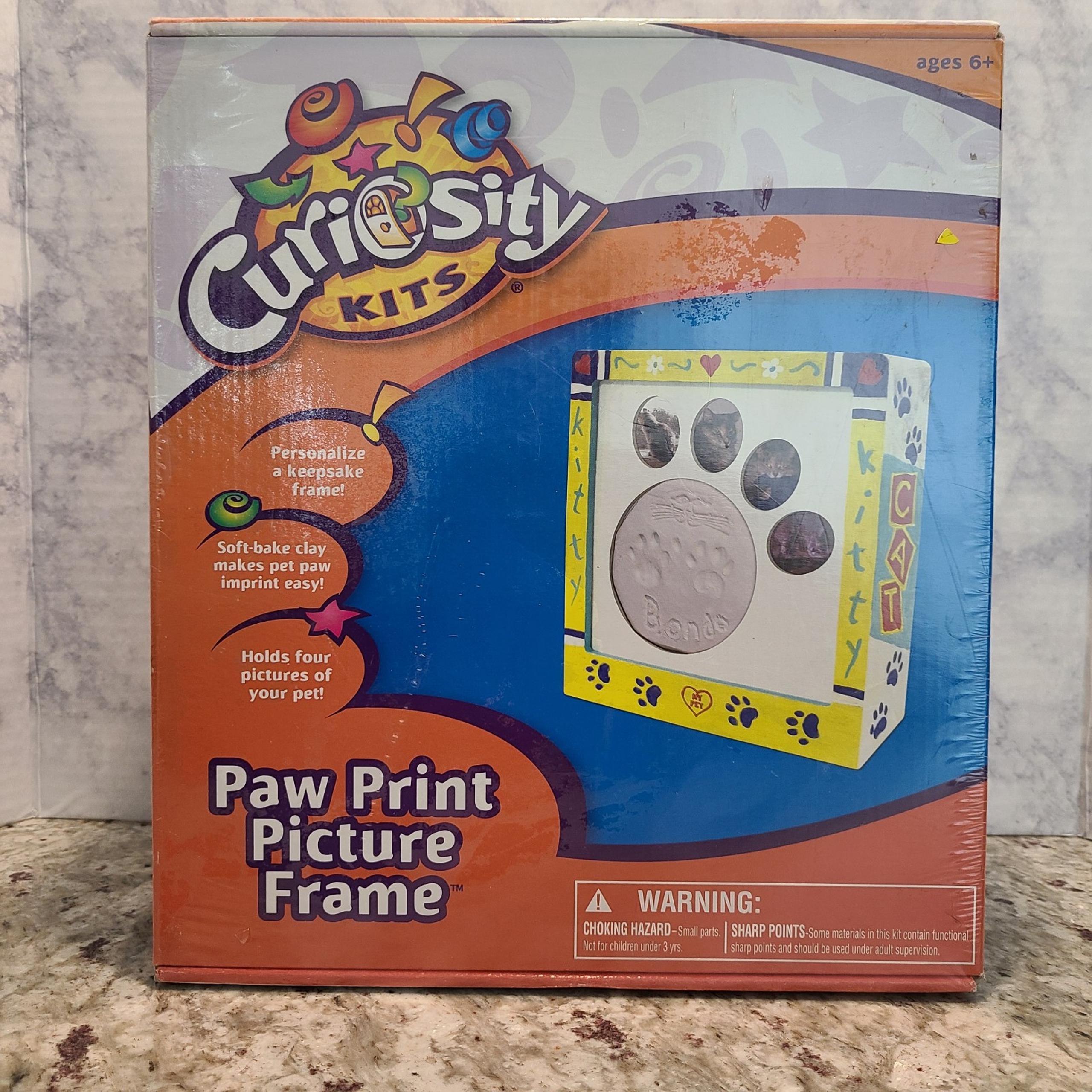 Curiosity Kits Paw Print Picture Frame NEW SEALED