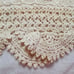 Vintage ARRIVISTE Floral Embroidered Beaded Sweater Womens Sz L Ivory Crochet