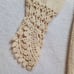 Vintage ARRIVISTE Floral Embroidered Beaded Sweater Womens Sz L Ivory Crochet