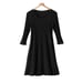 Eilleen Fisher Washable Wool Dress Black Scoop Neck Knitted Small Minimalist S