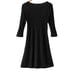 Eilleen Fisher Washable Wool Dress Black Scoop Neck Knitted Small Minimalist S
