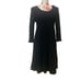 Eilleen Fisher Washable Wool Dress Black Scoop Neck Knitted Small Minimalist S
